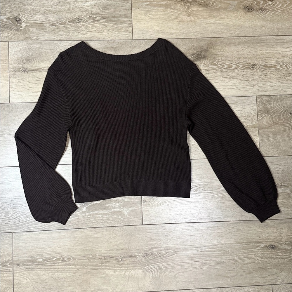 NWOT Lululemon Reversible Crossover Sweater In Espresso - Picture 6 of 16